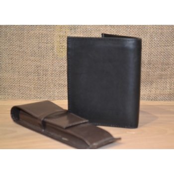 Portfel skórzany czarny męski .